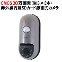 ＼マラソン最大1,000円OFFクーポン／【送料無料】 【SDカード録画式カメラ】 【SD録画カメラ】 micro SDカード 録画式 センサーカメラ 電池式 玄関 LED 赤外線 暗視 人感センサー ドア 駐車場 配線 不要 屋外 屋内 SD1000