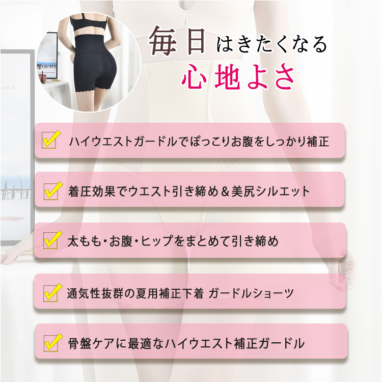 【最大20％OFFクーポン】 ガードル ショーツ 産後ガードル 補正下着 骨盤ガードル ハイウエスト ヒップアップ 骨盤矯正 ロングガードル レディース お腹引き締め 着圧 太もも ソフト着圧 丸まらない ボーン内蔵 美尻 L〜3XL 全2色 アウターに響きにくい sherrock-10002267 Dream Shop SHERROCK サンプル画像3
