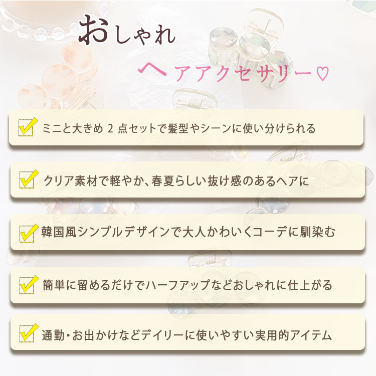 【最大20％OFFクーポン】ヘアクリップ 2点セット バンスクリップ バレッタ ヘアア...