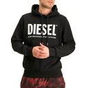 ディーゼル フード付きパーカー フーディメンズ 長袖 カジュアル ロゴ スウェットDIESEL GIR HOOD DIVISIONLOGO SWEAT SHIRT00SAQJ 0BAWT 900 BLACK