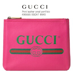 グッチ ポーチ（レディース） ★ラッピング無料★グッチ バッグ プリントレザー スモール ポートフォリオGUCCI PRINT LEATHER SMALL PORTFOLIOビンテージロゴ ポーチ495665-0GCAT-8840　クリスマス　ギフト