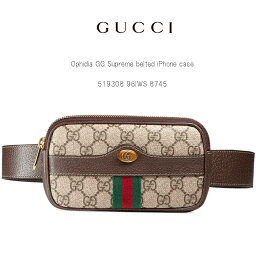 ★ラッピング無料★グッチ バッグ オフィディア GGスプリーム ベルト付き iPhoneケースGUCCI Ophidia GG Supreme belted iPhone caseウェストポーチ ウェストバッグ519308 96IWS 8745　ギフト　クリスマス