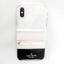 ★ラッピング無料★ケイトスペード アイフォンケースkatespade iphoneケースiPhone xs x IPHONE XS Xスマホカバー 透明 クリア ロゴKSIPH-076-CSBC ピンク ゴールド ホワイト マルチカラー