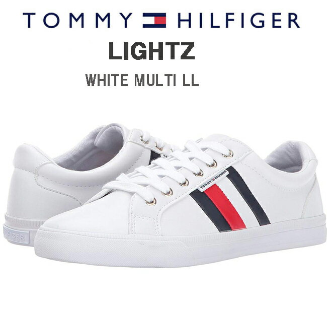 トミーヒルフィガー スニーカーTOMMY HILFIGER LIGHTZスケートボード レディースWHITE MULTI LL(白)