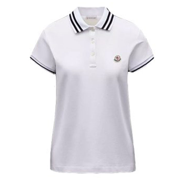 󥯥졼 ݥ ǥ Ⱦµ դMONCLER POLO SS H1 093 8A00005 84720 001 WHITE ۥ磻