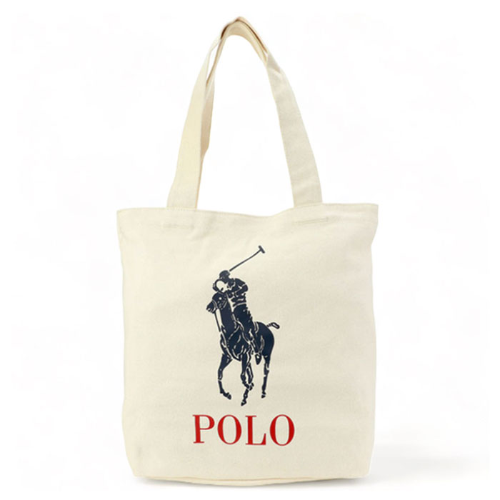 ラルフローレン polo トートバッグ キャンバス コットン A4収納ポロ ラルフローレン トートバッグ POLO RALPH LAUREN買い物 スクール ジム 旅行 レディース メンズ9AR018 W2U F22 NATURAL CANVAS