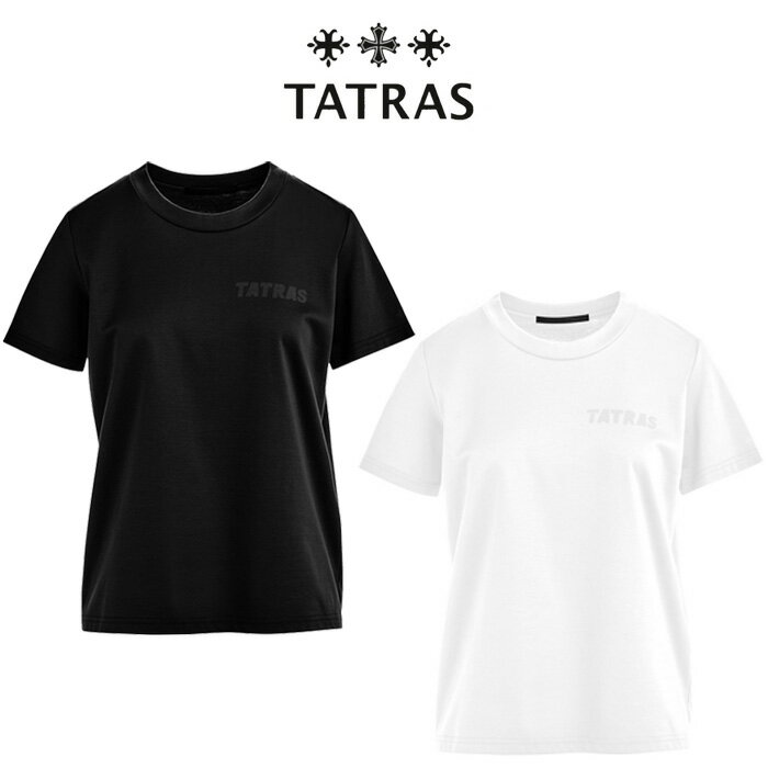 タトラス Tシャツ サーバ レディース半袖 ロゴ ブランド ティシャツコットン 綿 贈り物 プレゼント ギフトTATRAS SABA T-SHIRTSLTAT24S8638 M BLACK 並行輸入品