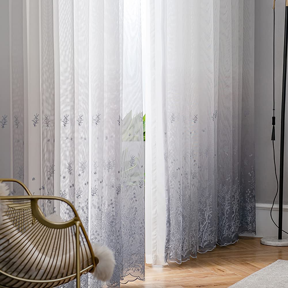 カーテン 姫系 遮光カーテン グラデーション 二重カーテンレース 透かし彫り 星柄 遮光率40% アジャスターフック付き 2倍ヒダ 寝室 出窓 断熱 目隠し 1...