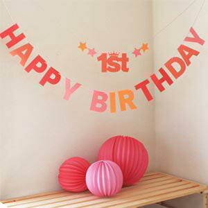 ڥ᡼̵ۡ1stСǡ*ԥ󥯥󥸡1st HAPPY BIRTHDAY 1ХϥåԡСǡ ɡ1СϡեСǡѡƥ  ʥ  Сǡ happy birthday ѡƥå
