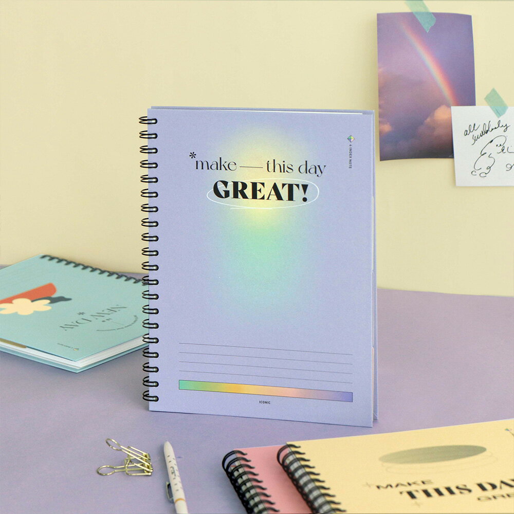 セール!B5 4インデックス ラインノート 文房具 デザイン 事務用品 ステーショナリー メモ 海外 輸入 おしゃれ オシャレ 韓国文房具 韓国雑貨