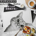 ランチョンマット 猫柄 猫好き ねこ 犬柄 動物柄 華やか 北欧風 PVC レザー マット 撥水 お手入れ簡単 丸洗い キッチン 飾り 柔軟性 厚手 断熱 滑り止め 家庭用 レストラン用 1枚 部屋 食堂 ホテル 家庭食事マット 可愛い おしゃれ ギフト プレゼント 送料無料(3)