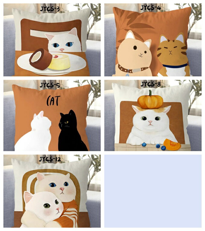 クッションカバー 北欧 クッション CAT ソファ背当て 装飾枕カバー 座布団カバー 45×45cm 50×50cm 60*60cm オシャレ 猫柄 ネコ ねこ プリント かわいい 洗える 引っ越し祝い 結婚祝い 新築祝い お祝い ギフト プレゼント 送料無料 [2]
