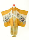 【レンタル商品10%OFF】七五三レンタル フルセット 5才 男児「金茶菱カブト/袴 金ひし形地模様」(身長110cm〜115cm) i502【レンタル】