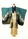 【レンタル商品10%OFF】七五三レンタル フルセット 5才 男児「グリーン金波カブト/金手鏡」(身長110cm〜115cm) i506【レンタル】