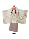【レンタル商品10%OFF】七五三レンタル フルセット 3才 女児 被布「桜矢がすり」(身長95cm〜105cm) j308【レンタル】