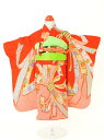 【レンタル商品10%OFF】七五三レンタル フルセット 3才 女児「赤のし鹿の子」(身長95cm〜105cm) j351【レンタル】