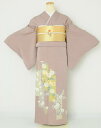 色留袖 フルセット「ベージュうす紫色紙菊」ht006(152cm〜168cm位) 五つ紋【送料無料(一部地域を除く)】親族 人気 結婚式 式典 表彰式 色留め袖...