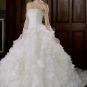 ウェディング　ドレス　レンタル（7～11号）［pl004］「グリッターカットレース2WAYドレス」【清楚な花嫁にも変身できちゃうお得なドレス！キラキラスカートが輝きを放ちます！】【レンタル】