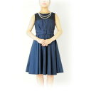 【レンタル商品10%OFF】単品 レンタルドレス レディース(大人) 「ネイビー胸元レースワンピース(ネックレス付)」9号 g529t【送料無料】 【お宮参り】...