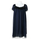 【レンタル商品10%OFF】単品 レンタルドレス レディース(大人) 「ネイビーブラック サテンバラ付ワンピース」19号 g513t【送料無料】 【お宮参り】【...