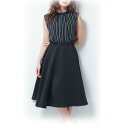 【レンタル商品10%OFF】単品 レンタルドレス レディース(大人) 「ネイビーストライプブルー切替えワンピース」11号 g514t【送料無料】 【お宮参り】【...