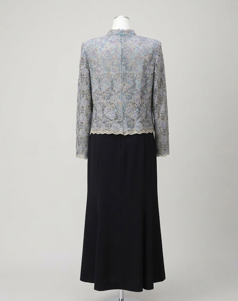 【レンタル】単品「上着ブルーフラワー刺繍」13号 g187t /祖母 親戚 母親向けドレスレンタル セレモニー 50代 60代 70代 80代 シニア フォーマル 貸衣装 ミセス shiawasesouko-10022808 レンタル衣装 シアワセソウコ サンプル画像3