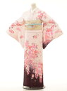 【期間限定割引価格/7月末まで】付下げ・訪問着 レンタル フルセット「薄ピンクしだれ桜」e102 足袋までついたフルセット 式場届けで返却らくらく・送料込・格安...
