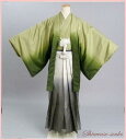 【レンタル商品10%OFF】男性 紋付袴 一式セット レンタル「グリーンボカシ」dm006(身長173〜177cm位)【レンタル】