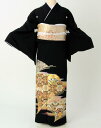 【期間限定10%OFFクーポン】黒留袖レンタルフルセット【13〜19号対応】「金刺繍鶴」a192(156〜171cm位)【レンタル】【送料無料】母 祖母 親族 ...