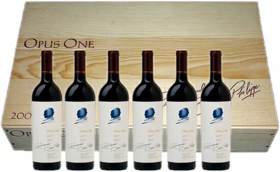 【送料無料】＜史上初 100点オーパス 2013年＞ オーパス・ワン （Opus One）オリジナル木箱入り　6本セット　750ml【オーパスワン】 カリフォルニア ナパバレー ワイン【※クール便は+390円別途請求】