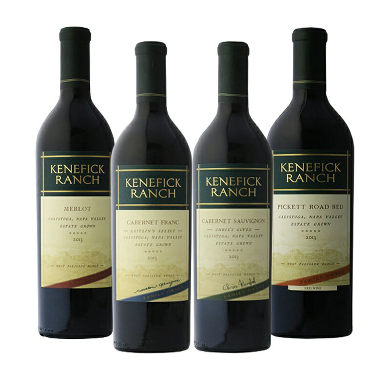 送料無料 ワインセット ケネフィック・ランチ 飲み比べ4本セット インポーター直送品 カリフォルニア 赤ワイン ワインセット