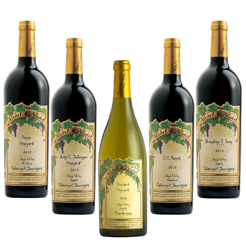 送料無料 ワインセット ニッケル＆ニッケル 飲み比べ5本セット インポーター直送品 カリフォルニア 白ワイン 赤ワイン ワインセット