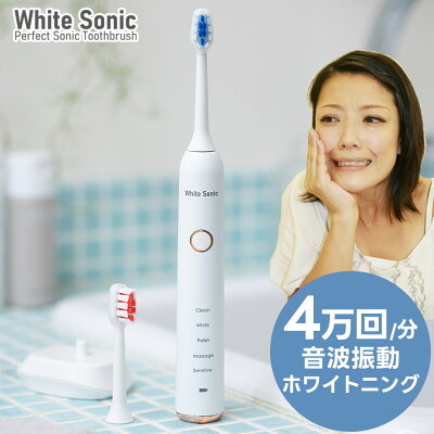 【電動歯ブラシ】 音波歯ブラシ ホワイトソニック 音波振動歯ブラシ White Sonic ホワイト・ソニック デンタルケア ホワイトニング 充電式 TB9071A 音波振動で美しい歯へ! ★