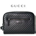 セカンドバッグ メンズ（売れ筋ランキング） GUCCI グッチ メンズ セカンドバッグ 419775 BMJ1R 1000 ブラック 新品 クラッチバッグ マイクログッチシマ 本革 レザー 持ち手付き ポーチ GG柄 黒 正規アウトレット品 ギフト 本物保証!!