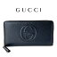 グッチ GUCCI ソーホー ラウンドジップ 長財布 ブラック【新品 正規品】598187 A7M0G 1000【純正紙袋リボン選択可】正規アウトレット品 レザー 本革 レディース ラウンドファスナー 黒 本物保証!!