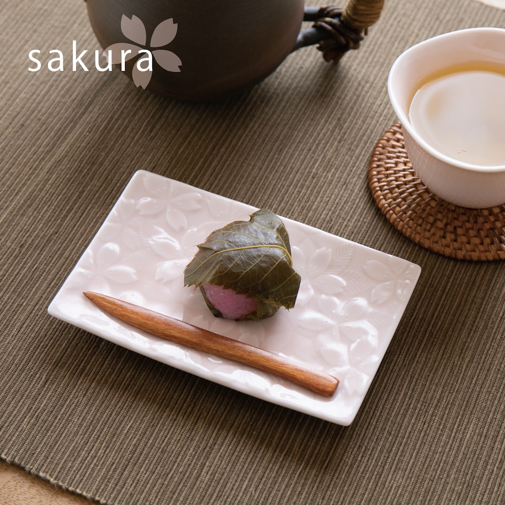 sakura さくら 菓子皿 miyama 深山 磁器 美濃焼 日本製