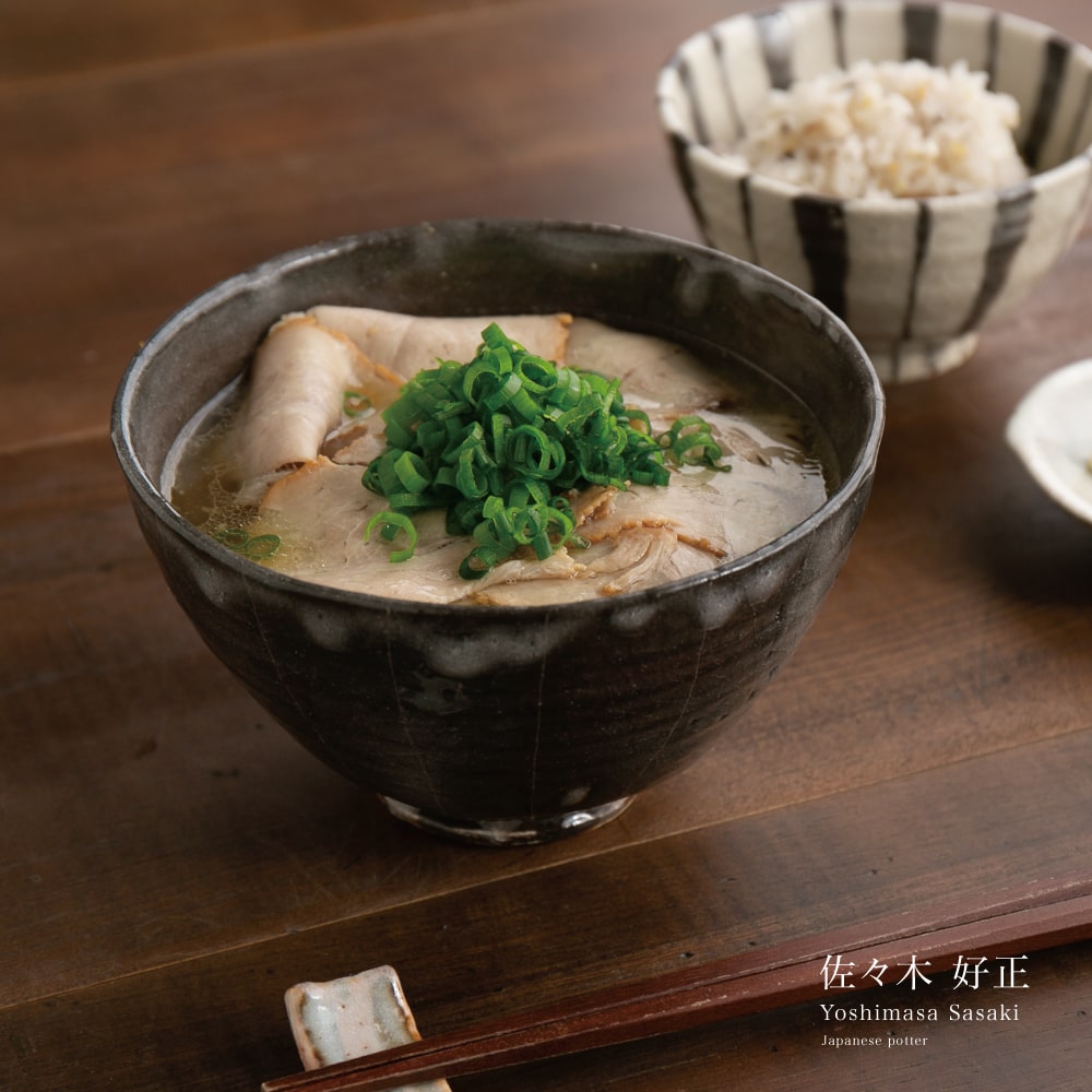 丼 鼠志野線文丼 佐々木 好正 陶芸家 作家 手づくり 和食器 どんぶり 陶器 日本製