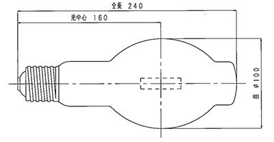 IWASAKI　岩崎電気　5波長域メタルハライドランプ　(FECスタータ内蔵形)　FECマルチハイエースH　250W　蛍光形　MF250LSH2/BUS