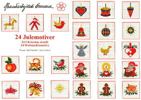 フレメクロスステッチ刺繍図案輸入24Julemotiverクリスマスモチーフ24HaandarbejdetsFremmeデンマーク北欧52-2111