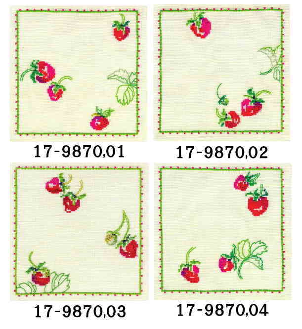 クロスステッチ キット 初心者 フレメ 【 苺 】 Haandarbejdets Fremme デンマーク 北欧 刺しゅう 輸入 海外 17-9870,01 17-9870,02 17-9870,03 17-9870,04