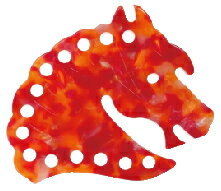 【DM便対応】DMCSABAEHorseHeadOrganizer鯖江ホースヘッドオーガナイザーRExYEレッド×イエロー刺繍クロスステッチ刺しゅう用具用品フランスSABA02