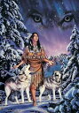 Heaven And Earth Designs クロスステッチ刺繍図案 輸入 HAED 上級者 David Penfound オーロラと狼 Wolf Auro...