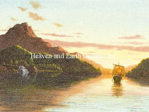 Heaven And Earth Designs クロスステッチ刺繍図案 輸入 HAED 上級者 Ruth Sanderson 太陽の湖 The Lake of the Sun 全面刺し
