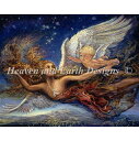 Josephine Wall クロスステッチ刺しゅうチャート HAED 図案 【First Flight JW Color Expansion】 Heaven And Earth Designs 輸入 上級者 エンジェル 天使 神の使い 夜空 飛行