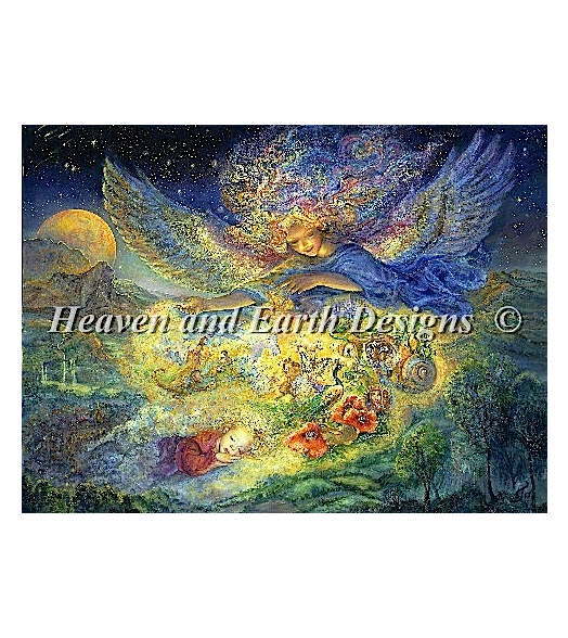 HAED クロスステッチ刺繍図案 Heaven And Earth Designs 輸入 上級者 Josephine Wall 黄金色の眠り Golden Slumbers 全面刺し