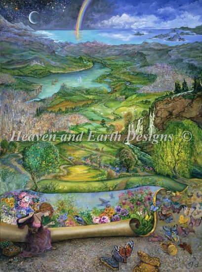 Heaven And Earth Designs クロスステッチ刺繍図案 HAED 輸入 上級者 Josephine Wall 綴織の豊かな営み The Rich Tapestry Of Life 全面刺し