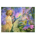 Heaven And Earth Designs クロスステッチ刺繍図案 HAED 輸入 上級者 Josephine Wall 藤色の道 Wisteria Way 全面刺し