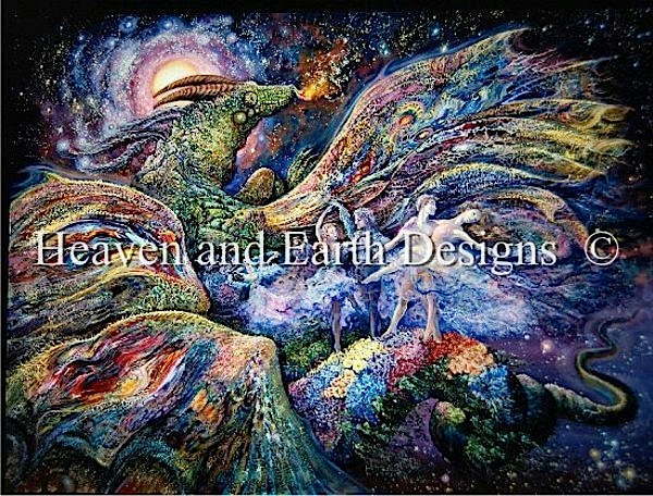 クロスステッチ刺繍図案 Heaven And Earth Designs 輸入 HAED 上級者 Josephine Wall 竜の踊り子 Dragon Dancer 全面刺し