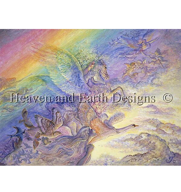 クロスステッチ刺繍図案 Heaven And Earth Designs 輸入 HAED 上級者 Josephine Wall 私の羽のつけた友達 My Feathered Friends 全面刺し