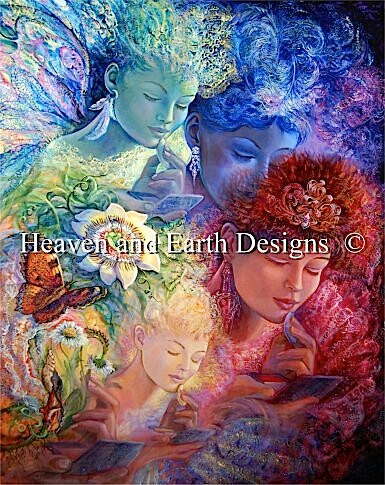 クロスステッチ刺繍図案 HAED Heaven And Earth Designs 輸入 上級者 Josephine Wall 変容 Transformation-Wall 全面刺し 1